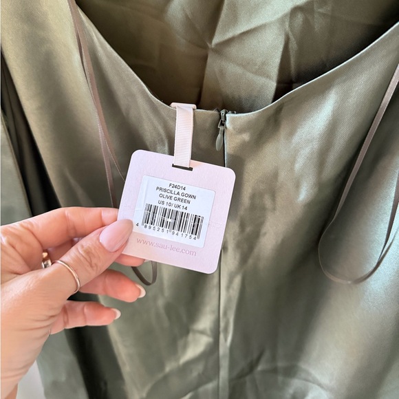 SAU LEE Priscilla Gown in Olive Green - Picture 6 of 8